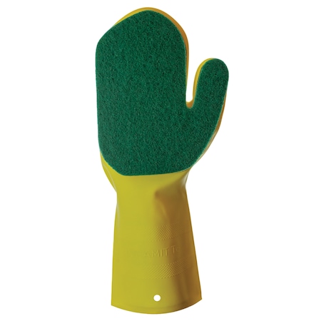 Popular Life Kleen Mitt, Medium Grade Scouring Pad, Green Mitt, Right Hand PL-MS-KMGM-3-RHGL